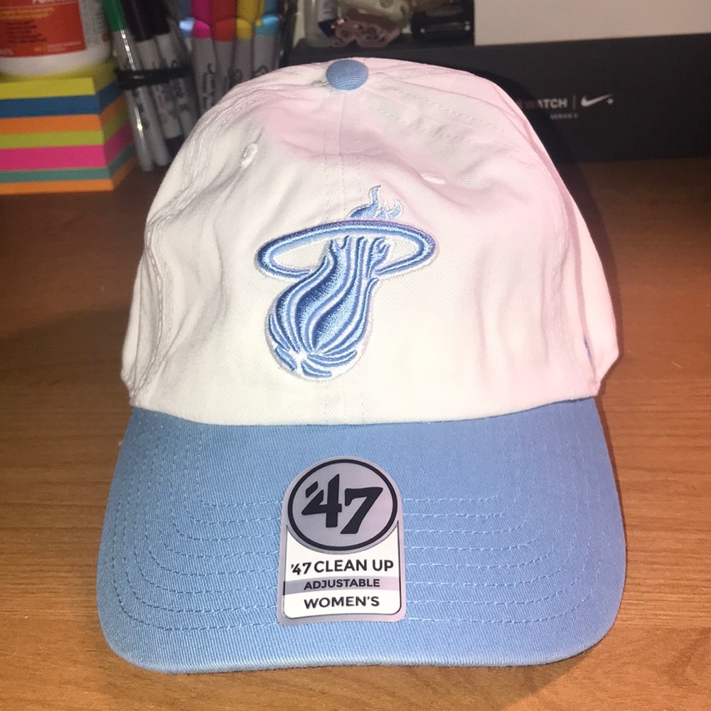 Unisex Blue and White NBA Miami Heat Dad Hat